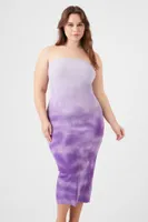 Women's Dip-Dye Tube Bodycon Dress in Orchid, 3X