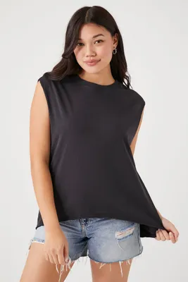 Women's Relaxed Muscle T-Shirt in Washed Black Medium