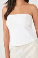 Women's Ponte Knit Tube Top in White Small