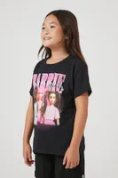 Girls Barbie Girl Graphic T-Shirt (Kids) in Black, 11/12