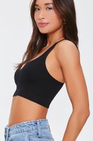 Women's Split-Neck Racerback Bralette in Black Large