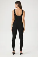 Women's Sweater-Knit Sleeveless Jumpsuit