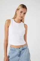 Women's Textured Knit Cropped Tank Top