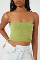 Women's Cropped Sweater-Knit Tube Top