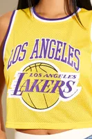 Women's Los Angeles Lakers Mesh Tank Top in Yellow Medium