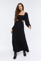 Women's Cutout Maxi Peasant Dress