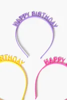 Happy Birthday Headband in Pink