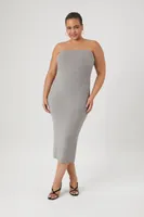 Women's Bodycon Tube Midi Dress Dark Grey,