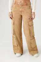 Women's Mineral Wash Cargo Jeans in Chestnut, 27