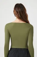 Women's Cropped Long-Sleeve Top