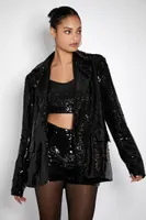 Women's Sequin Notched Blazer