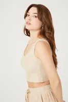 Women's Velour Crop Top Small