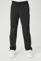 Men Toggle Drawstring Slim-Fit Pants in Black, 32