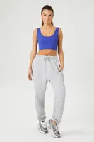 Women's Seamless Ribbed Sports Bra in Blue Jewel Large