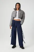 Women's Baggy Cargo Jeans Dark Denim