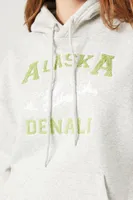 Women's Fleece Alaska Graphic Hoodie in Heather Grey Medium