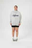 Women's California Zip-Up Jacket in Heather Grey, 0X