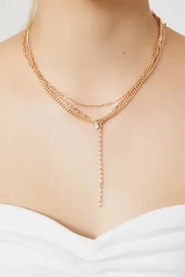 Women's Layered Y-Chain Necklace in Gold