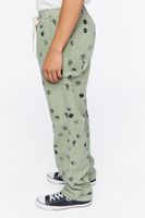 Men Dice Print Drawstring Pants