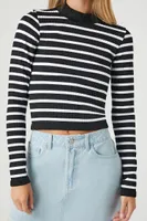 Women's Seamless Striped Crop Top