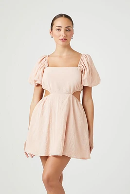 Women's Cutout Puff-Sleeve Mini Dress