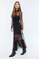 Women's Sheer Tiered Maxi Dress