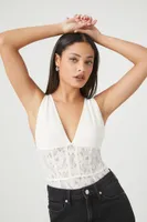 Women's Plunging Lace Bodysuit