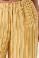 Women's Striped Wide-Leg Pants in Goldenrod, 3X