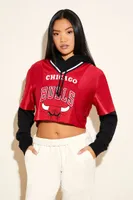 Women's Chicago Bulls Graphic Crop Top in Red Medium