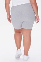 Women's Basic Organically Grown Cotton Biker Shorts in Heather Grey, 3X