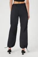 Women's Toggle Drawstring Joggers in Black Large