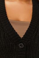 Women's V-Neck Cardigan Sweater in Black, 0X