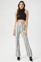 Women's Faux Leather Snake Print Pants