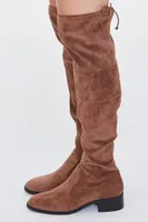 Women's Faux Suede Over-the-Knee Boots in Taupe, 9