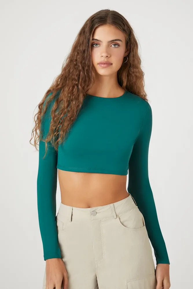 Women's Contour Sculpt Long-Sleeve Crop Top