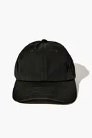 Men Curved-Brim Baseball Cap in Black