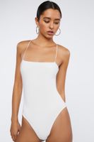 Women's Fitted Cami Bodysuit in Vanilla Medium