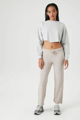 Women's Tie-Dye Fleece Sweatpants in Taupe Small