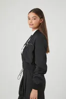 Women's Cropped Bomber Jacket in Small