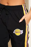 Women's Los Angeles Lakers Windbreaker Pants in Black Small