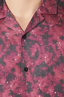 Men Satin Abstract Print Shirt