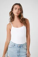 Women's Seamless Cami Bodysuit in White Medium