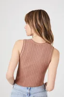 Women's Sweater-Knit Cropped Tank Top