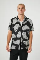 Men Rayon Paisley Print Shirt