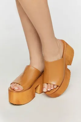 Women's Faux Leather Platform Sandals