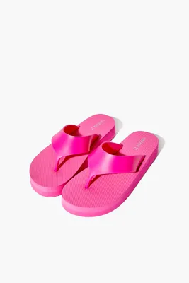 Women's Thick Flip Flops in Hot Pink Small