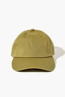 Men Curved-Brim Baseball Cap in Olive