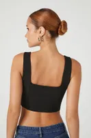 Women's Corset Crop Top in Black Small