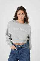 Women's Mon Cherie Cropped Pullover in Heather Grey Large