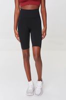 Women's Active Seamless High-Rise 9-inch Biker Shorts in Black Small